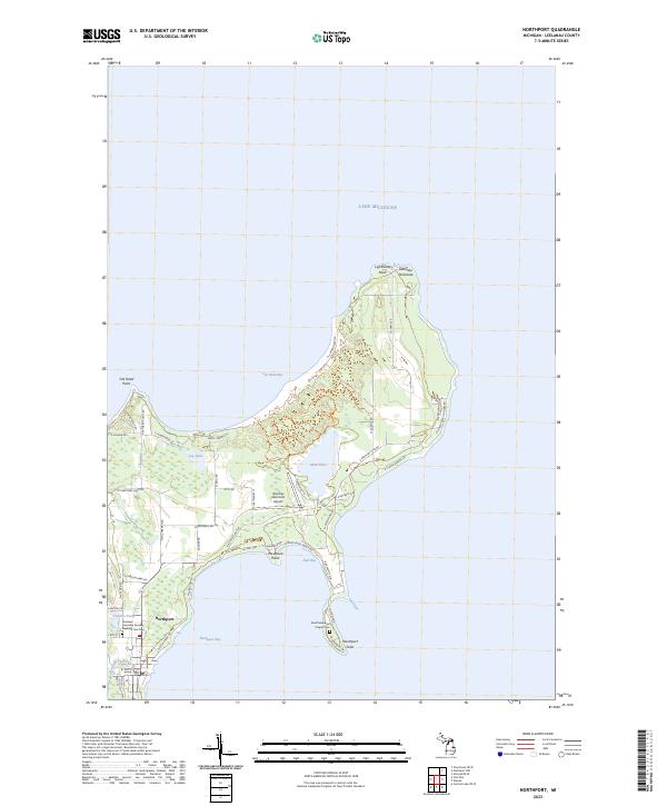 Northport, MI — USGS 7.5-minute topo (2023)