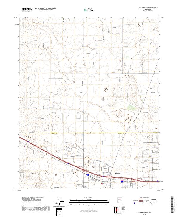 Moriarty North, NM — USGS 7.5-minute topo (2023)