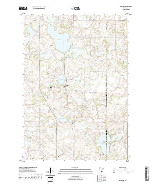Kilkenny, MN — USGS 7.5-minute topo (2022)