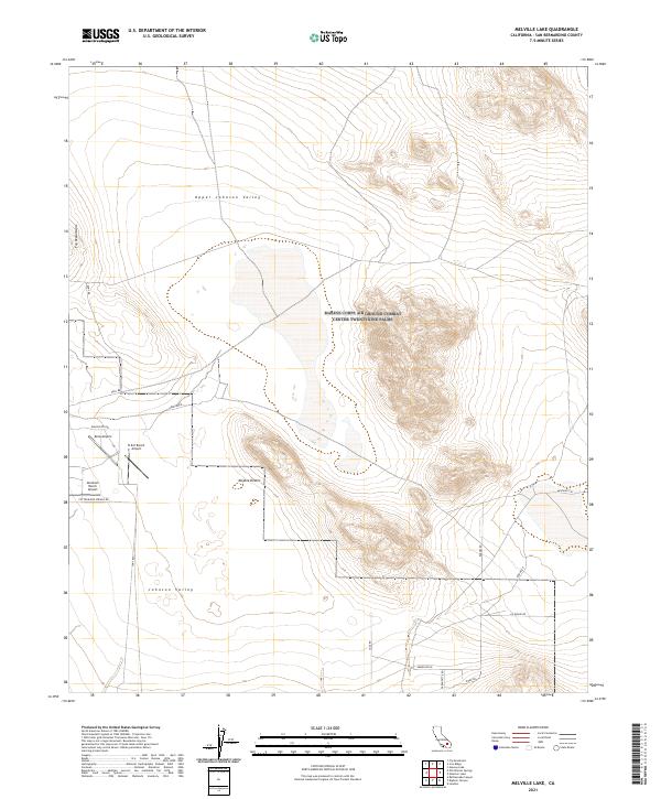 Melville Lake, CA — USGS 7.5-minute topo (2021)