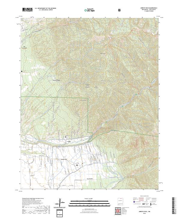 Arroyo Seco, NM — USGS 7.5-minute topo (2023)