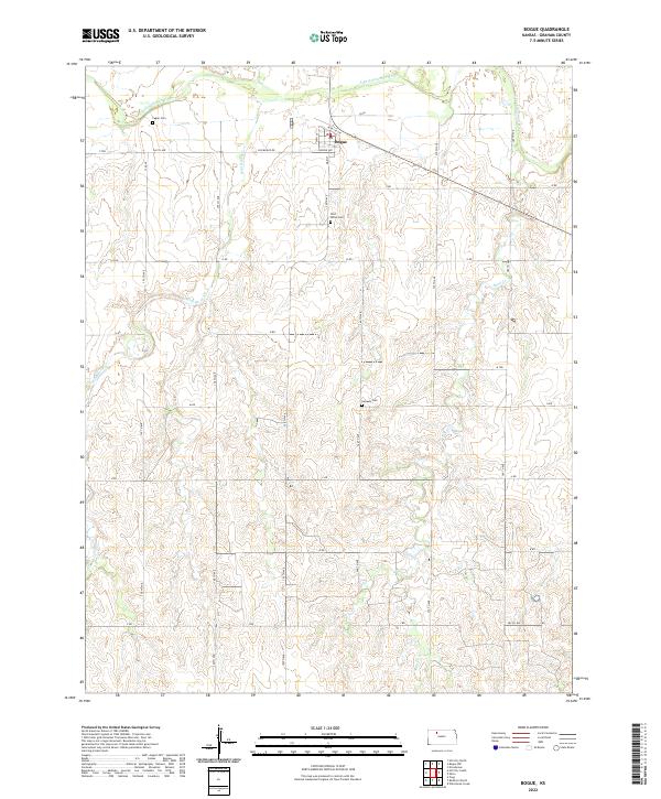 Bogue, KS — USGS 7.5-minute topo (2022)