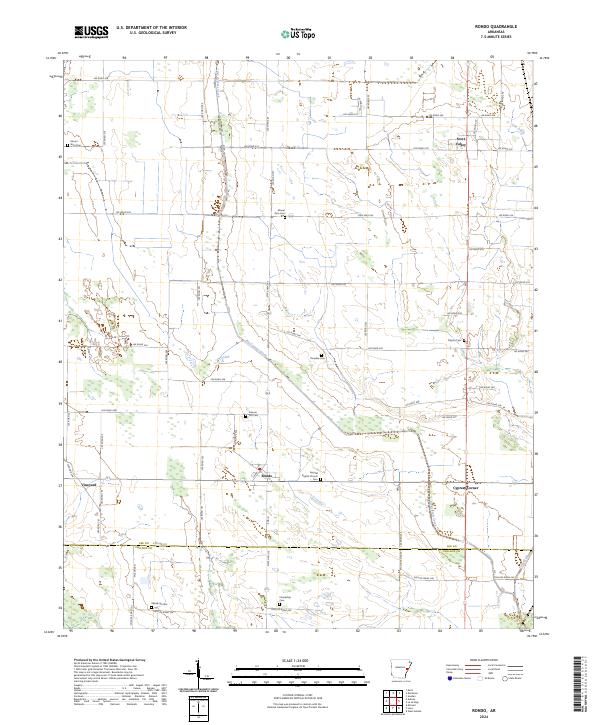 Rondo, AR — USGS 7.5-minute topo (2024)