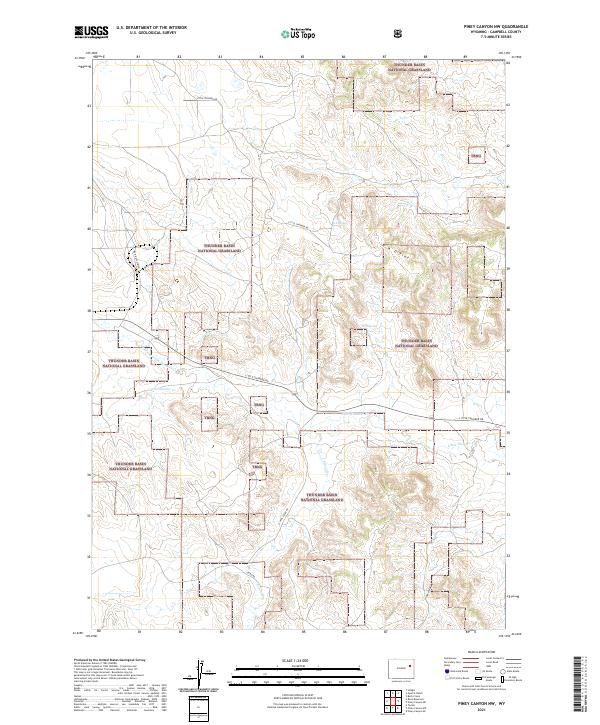 Piney Canyon NW, WY — USGS 7.5-minute topo (2021)