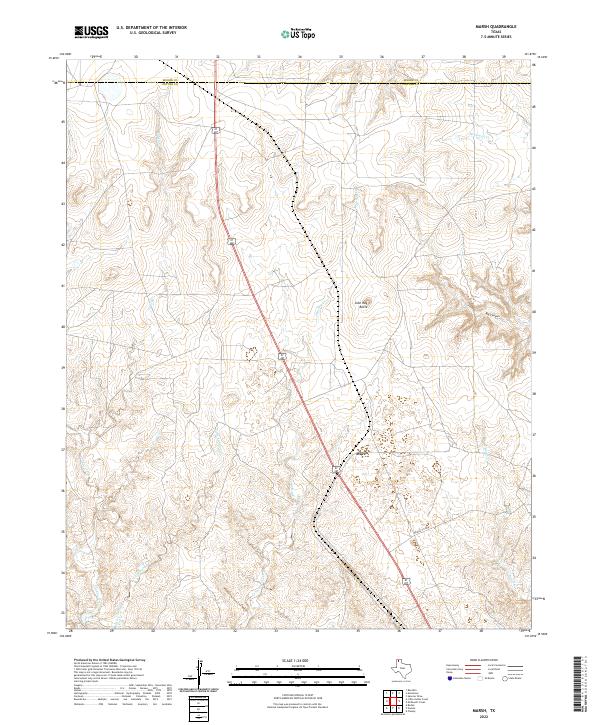 Marsh, TX — USGS 7.5-minute topo (2022)