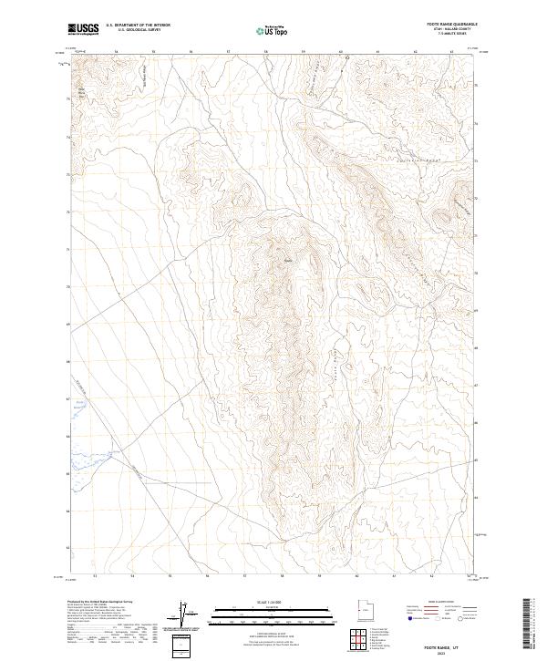 Foote Range, UT — USGS 7.5-minute topo (2023)