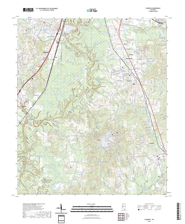 Florence, MS — USGS 7.5-minute topo (2024)