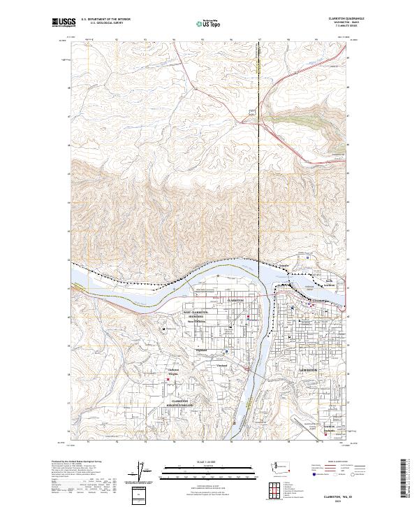 Clarkston, WA-ID — USGS 7.5-minute topo (2023)