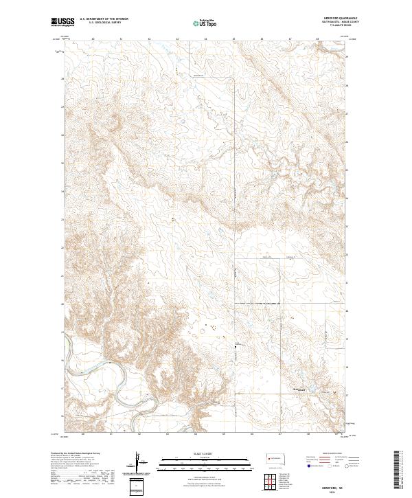 Hereford, SD — USGS 7.5-minute topo (2021)