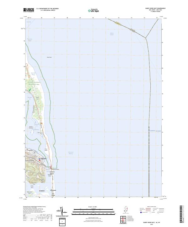 Sandy Hook East, NJ-NY — USGS 7.5-minute topo (2023)