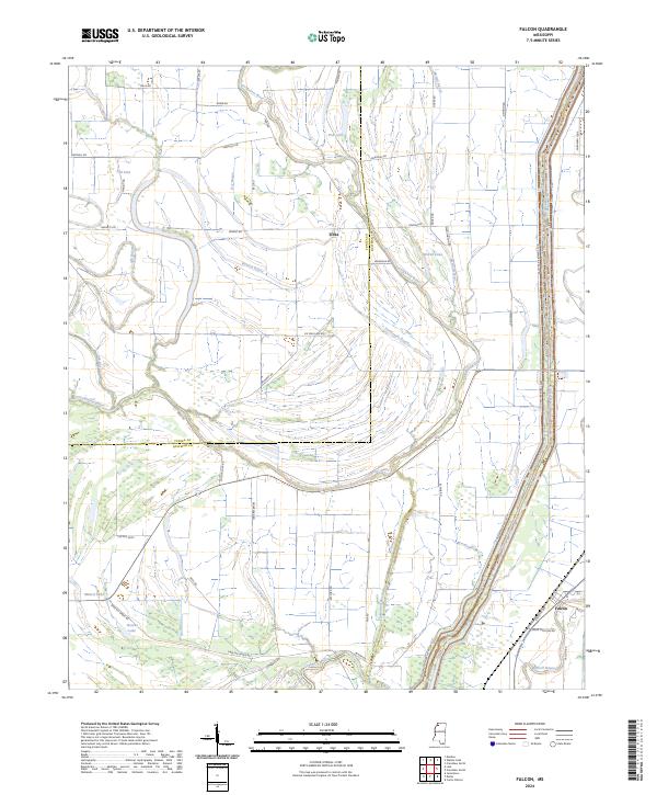 Falcon, MS — USGS 7.5-minute topo (2024)