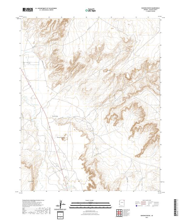 Dancing Rocks, AZ — USGS 7.5-minute topo (2021)