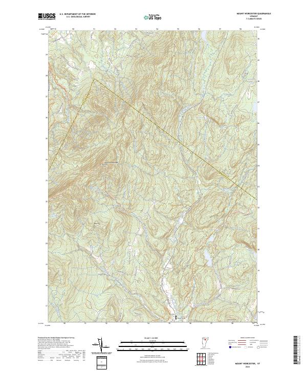 Mount Worcester, VT — USGS 7.5-minute topo (2024)