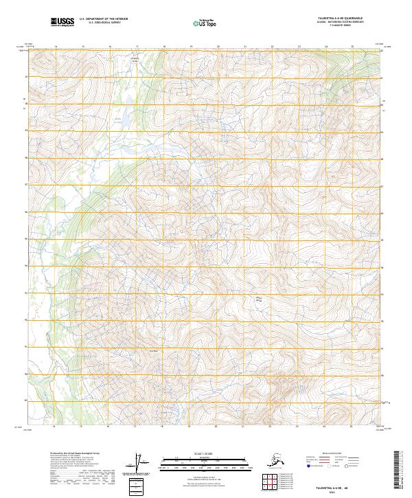 Talkeetna A-6 NE, AK — USGS 7.5-minute topo (2024)