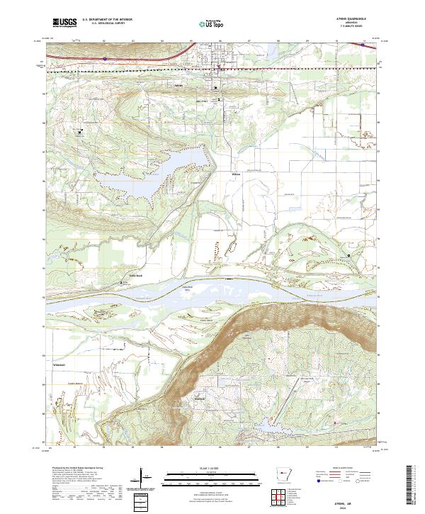 Atkins, AR — USGS 7.5-minute topo (2024)