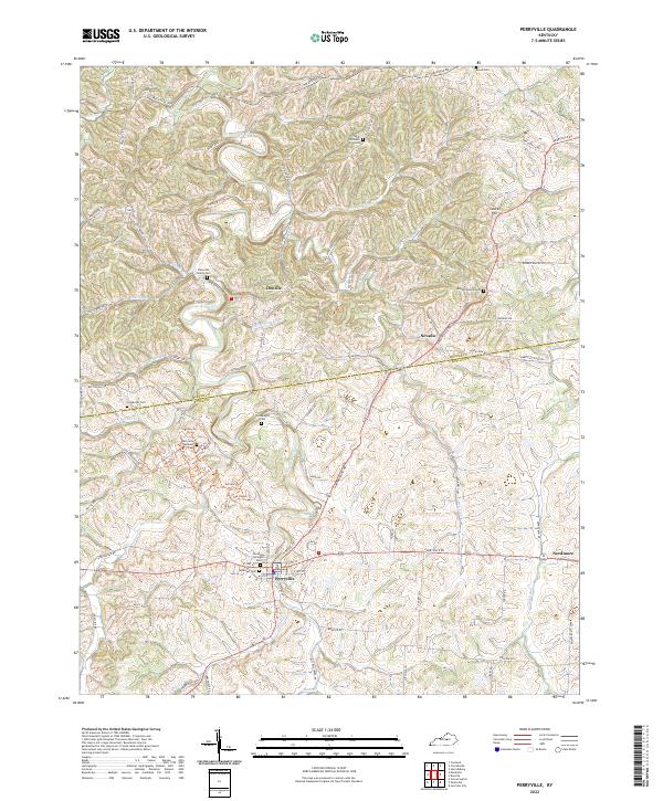 Perryville, KY — USGS 7.5-minute topo (2022)
