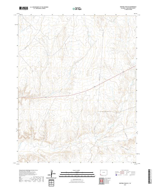 Sentinel Peak SE, CO — USGS 7.5-minute topo (2022)