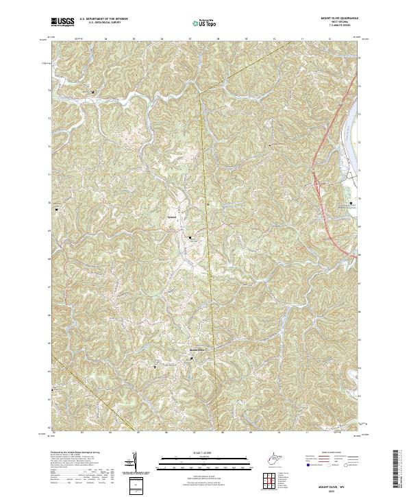 Mount Olive, WV — USGS 7.5-minute topo (2023)