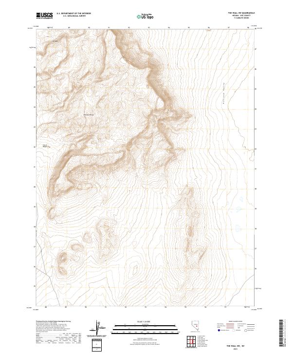 The Wall SW, NV — USGS 7.5-minute topo (2021)