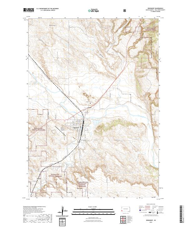 Edgemont, SD — USGS 7.5-minute topo (2021)