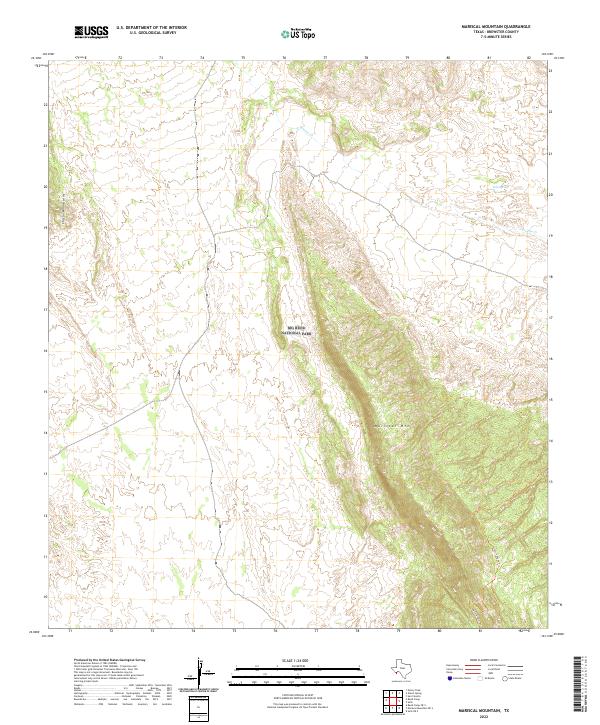 Mariscal Mountain, TX — USGS 7.5-minute topo (2022)