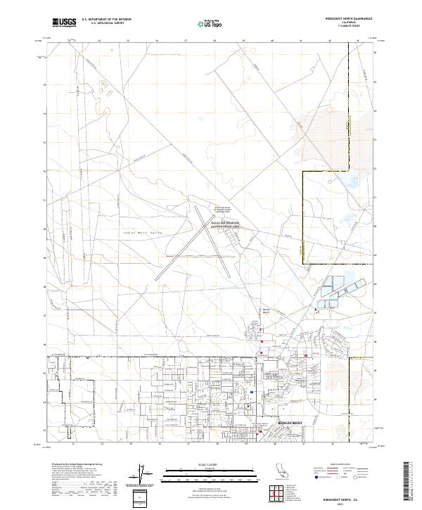 Ridgecrest North, CA — USGS 7.5-minute topo (2021)