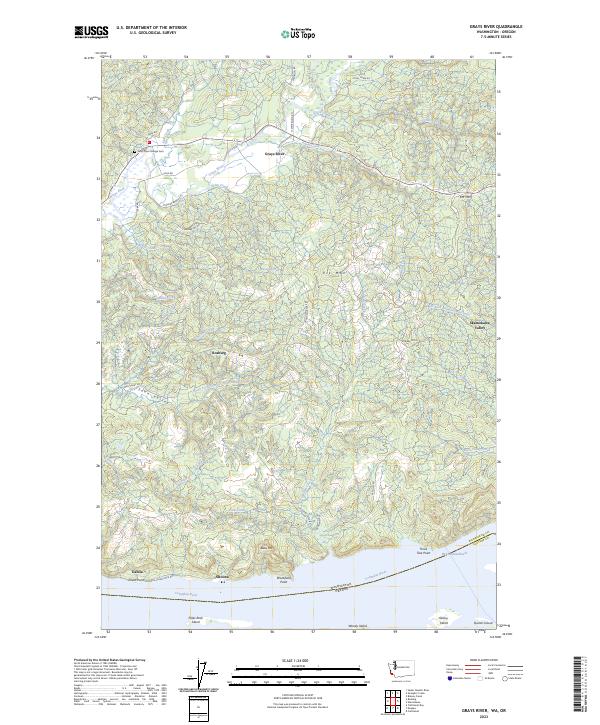 Grays River, WA-OR — USGS 7.5-minute topo (2023)