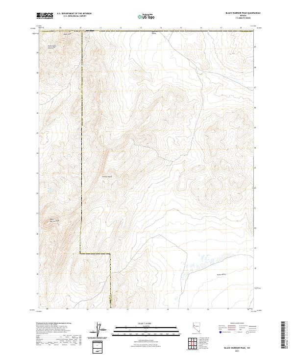 Black Warrior Peak, NV — USGS 7.5-minute topo (2021)