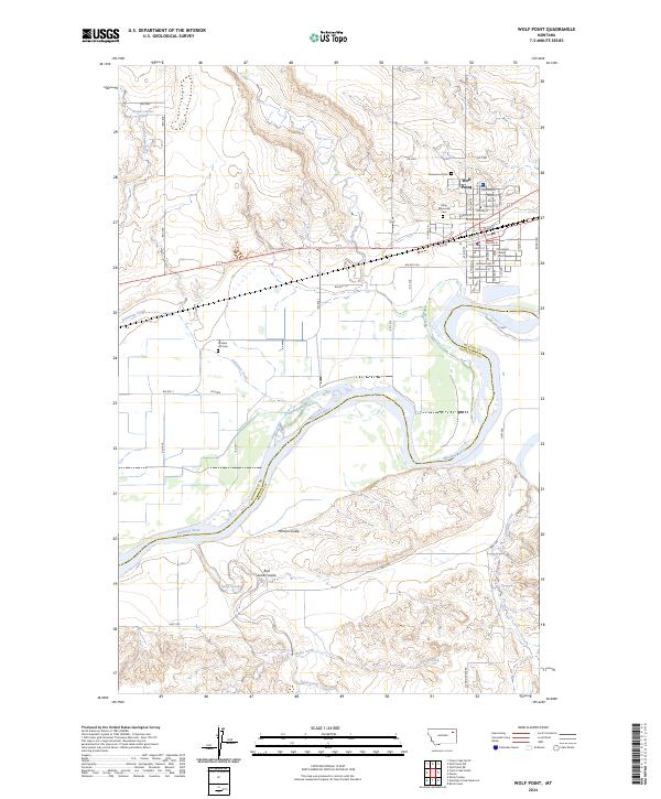 Wolf Point, MT — USGS 7.5-minute topo (2024)
