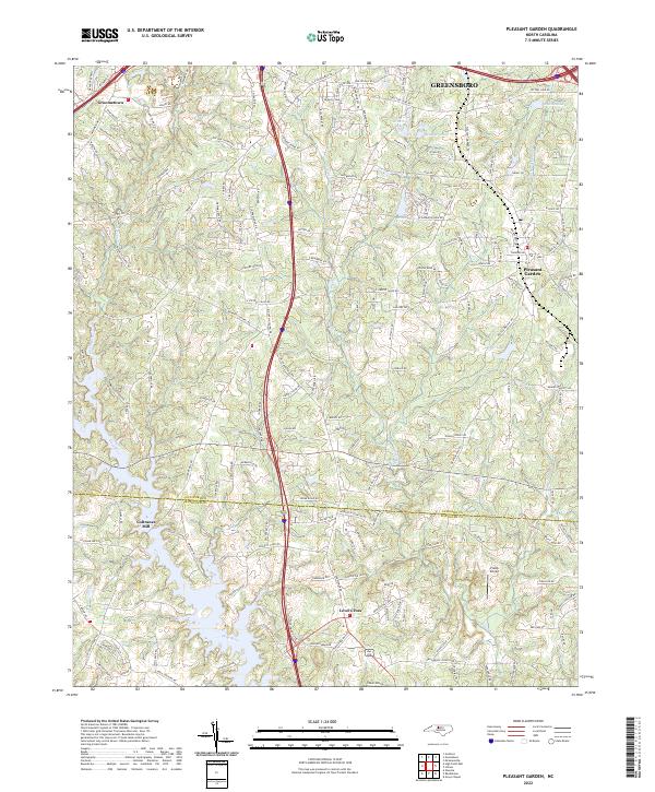 Pleasant Garden, NC — USGS 7.5-minute topo (2022)