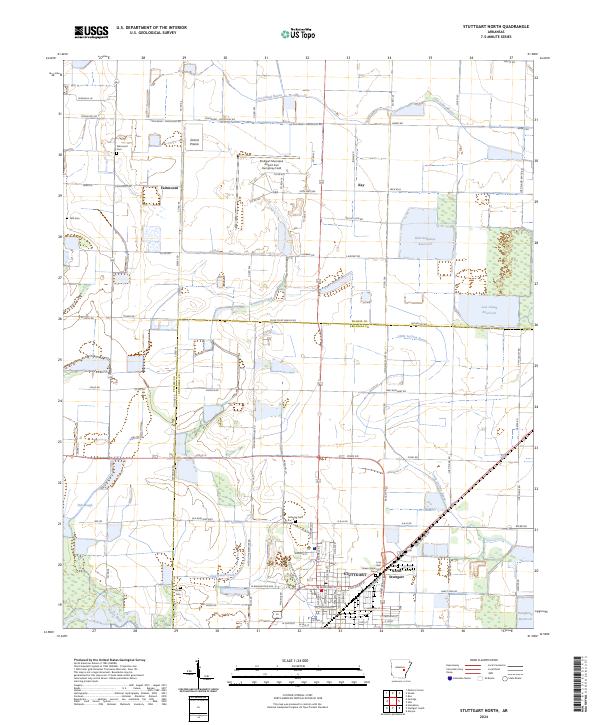 Stuttgart North, AR — USGS 7.5-minute topo (2024)