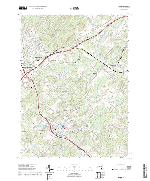 Goshen, NY — USGS 7.5-minute topo (2023)