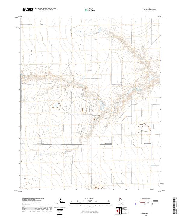 Dumas NE, TX — USGS 7.5-minute topo (2022)