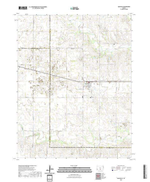 Nashville, KS — USGS 7.5-minute topo (2022)