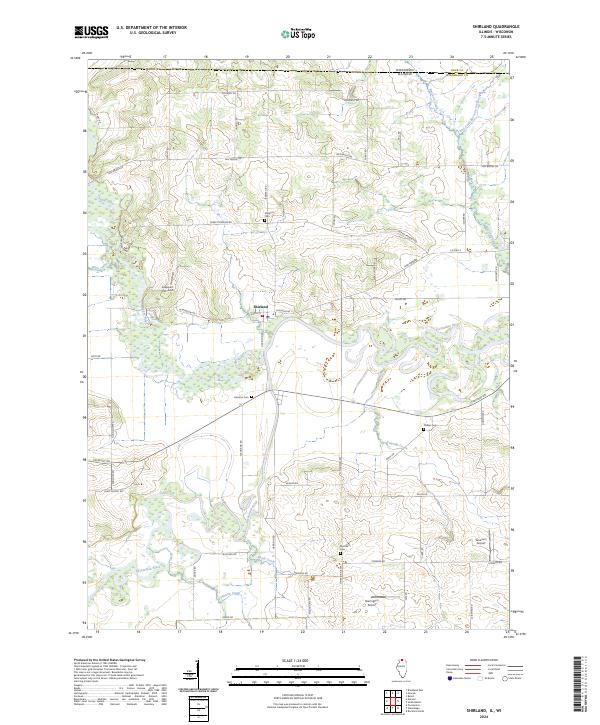 Shirland, IL-WI — USGS 7.5-minute topo (2024)