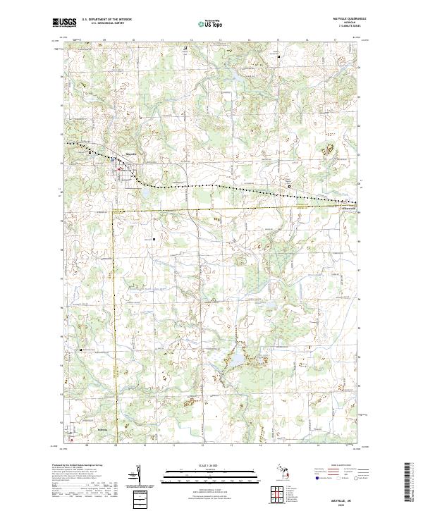 Mayville, MI — USGS 7.5-minute topo (2023)