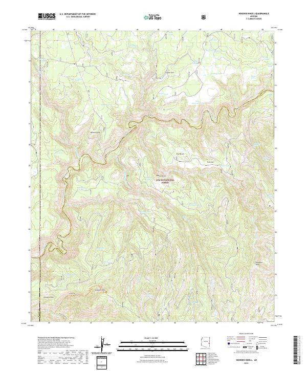Hoodoo Knoll, AZ — USGS 7.5-minute topo (2021)