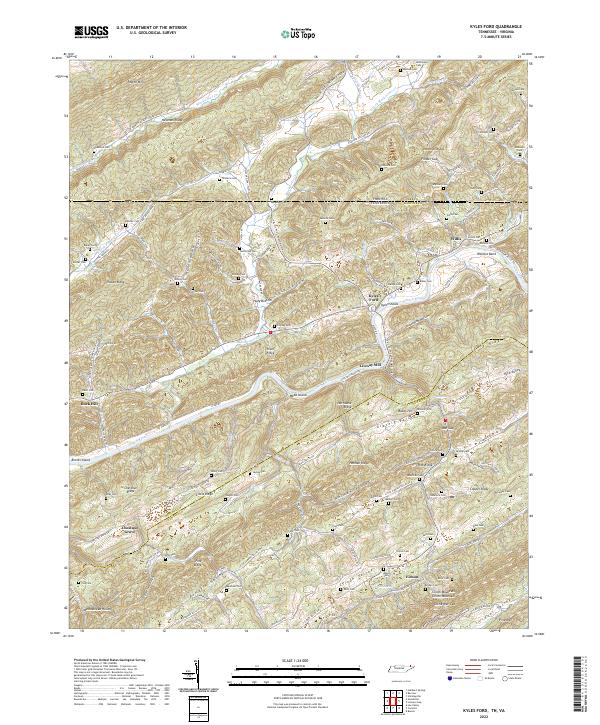 Kyles Ford, TN-VA — USGS 7.5-minute topo (2022)