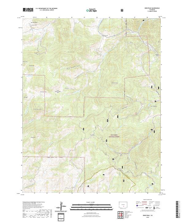 Deer Peak, CO — USGS 7.5-minute topo (2022)