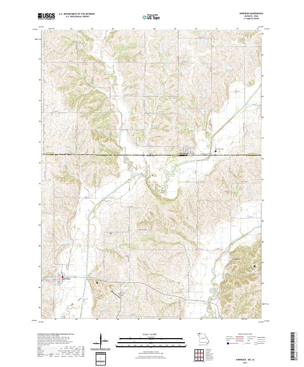 Sheridan, MO-IA — USGS 7.5-minute topo (2021)