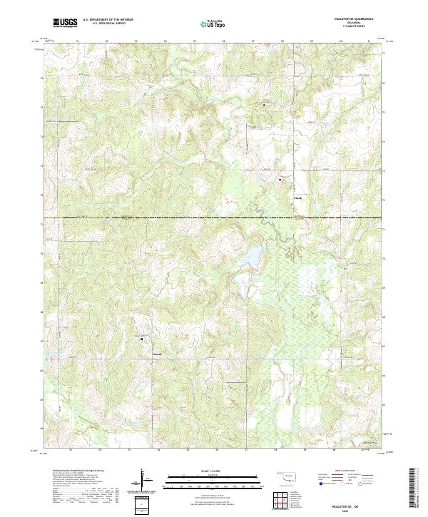 Healdton SE, OK — USGS 7.5-minute topo (2022)