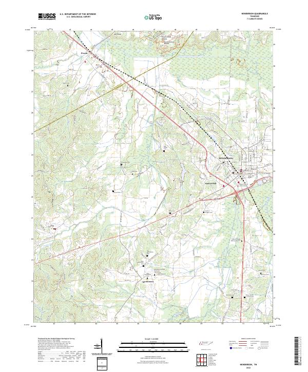 Henderson, TN — USGS 7.5-minute topo (2022)