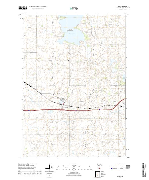 Alden, MN — USGS 7.5-minute topo (2022)