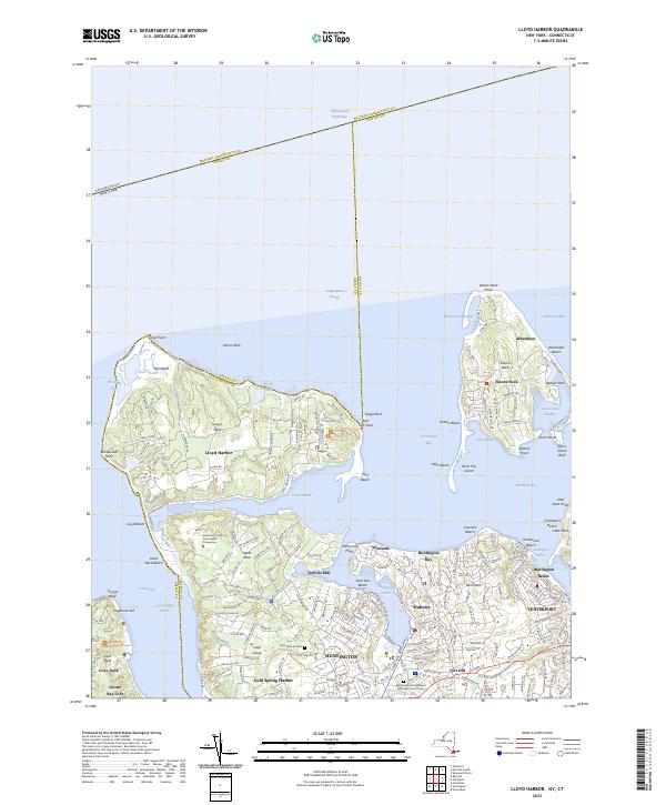Lloyd Harbor, NY-CT — USGS 7.5-minute topo (2023)