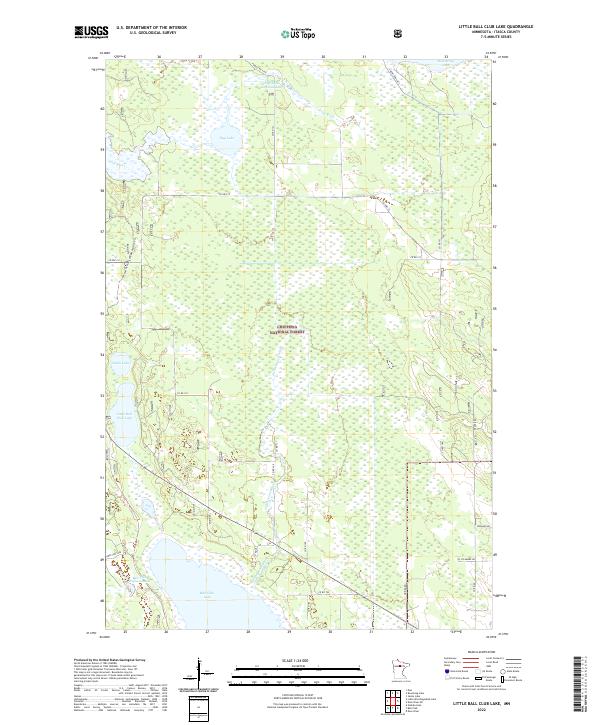 Little Ball Club Lake, MN — USGS 7.5-minute topo (2022)