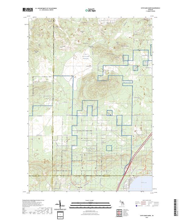 Cote Dame Marie, MI — USGS 7.5-minute topo (2023)