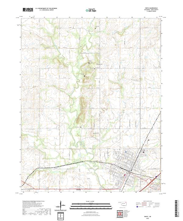Vinita, OK — USGS 7.5-minute topo (2022)
