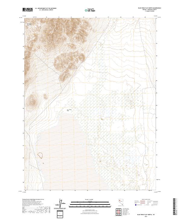 Blue Wing Flat North, NV — USGS 7.5-minute topo (2021)