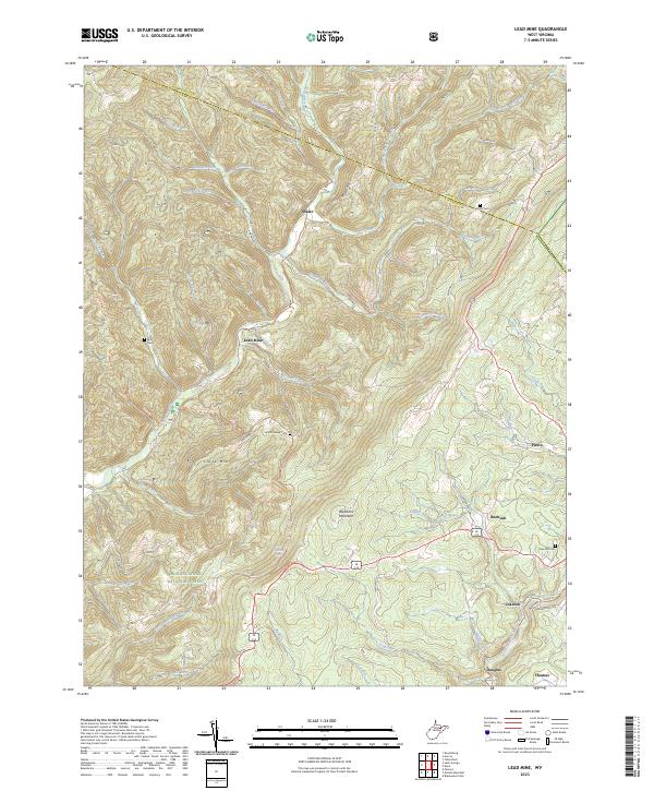 Lead Mine, WV — USGS 7.5-minute topo (2023)