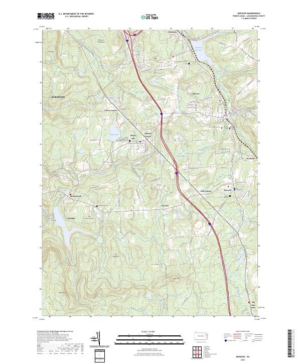 Moscow, PA — USGS 7.5-minute topo (2023)